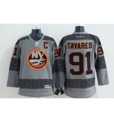 NHL New York Islanders #91 John Tavares Charcoal Cross Check Fashion jerseys NHL New York Islanders #91 John Tavares Charcoal Cross Check Fashion jerseys