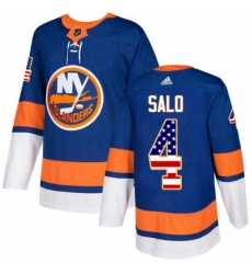 Youth Adidas New York Islanders 4 Robin Salo Authentic Royal Blue USA Flag Fashion NHL Jersey Youth Adidas New York Islanders 4 Robin Salo Authentic Royal Blue USA Flag Fashion NHL Jersey