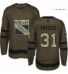 Youth Adidas New York Rangers 31 Ondrej Pavelec Authentic Green Salute to Service NHL Jersey Youth Adidas New York Rangers 31 Ondrej Pavelec Authentic Green Salute to Service NHL Jersey