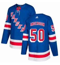 Youth Adidas New York Rangers 50 Lias Andersson Premier Royal Blue Home NHL Jersey Youth Adidas New York Rangers 50 Lias Andersson Premier Royal Blue Home NHL Jersey