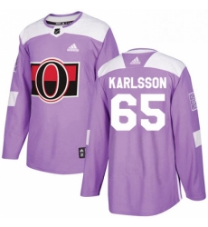 Mens Adidas Ottawa Senators 65 Erik Karlsson Authentic Purple Fights Cancer Practice NHL Jersey Mens Adidas Ottawa Senators 65 Erik Karlsson Authentic Purple Fights Cancer Practice NHL Jersey