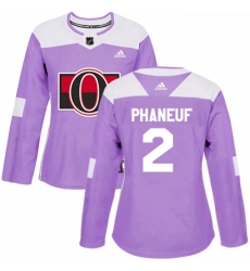 Womens Adidas Ottawa Senators 2 Dion Phaneuf Authentic Purple Fights Cancer Practice NHL Jersey Womens Adidas Ottawa Senators 2 Dion Phaneuf Authentic Purple Fights Cancer Practice NHL Jersey