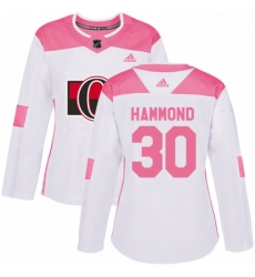Womens Adidas Ottawa Senators 30 Andrew Hammond Authentic WhitePink Fashion NHL Jersey Womens Adidas Ottawa Senators 30 Andrew Hammond Authentic WhitePink Fashion NHL Jersey