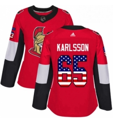 Womens Adidas Ottawa Senators 65 Erik Karlsson Authentic Red USA Flag Fashion NHL Jersey Womens Adidas Ottawa Senators 65 Erik Karlsson Authentic Red USA Flag Fashion NHL Jersey