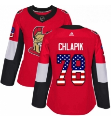 Womens Adidas Ottawa Senators 78 Filip Chlapik Authentic Red USA Flag Fashion NHL Jersey Womens Adidas Ottawa Senators 78 Filip Chlapik Authentic Red USA Flag Fashion NHL Jersey