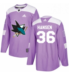 Mens Adidas San Jose Sharks 36 Jannik Hansen Authentic Purple Fights Cancer Practice NHL Jersey Mens Adidas San Jose Sharks 36 Jannik Hansen Authentic Purple Fights Cancer Practice NHL Jersey