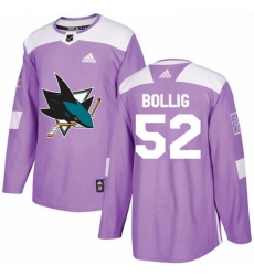 Mens Adidas San Jose Sharks 52 Brandon Bollig Authentic Purple Fights Cancer Practice NHL Jersey Mens Adidas San Jose Sharks 52 Brandon Bollig Authentic Purple Fights Cancer Practice NHL Jersey