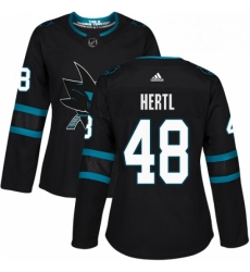Womens Adidas San Jose Sharks 48 Tomas Hertl Premier Black Alternate NHL Jersey Womens Adidas San Jose Sharks 48 Tomas Hertl Premier Black Alternate NHL Jersey