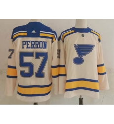 Men St Louis Blues 57 David Perron Cream 2022 Winter Classic Authentic Jersey Men St Louis Blues 57 David Perron Cream 2022 Winter Classic Authentic Jersey