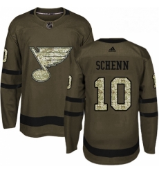 Mens Adidas St Louis Blues 10 Brayden Schenn Authentic Green Salute to Service NHL Jersey Mens Adidas St Louis Blues 10 Brayden Schenn Authentic Green Salute to Service NHL Jersey