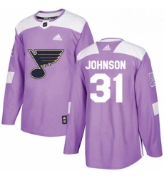 Mens Adidas St Louis Blues 31 Chad Johnson Authentic Purple Fights Cancer Practice NHL Jersey Mens Adidas St Louis Blues 31 Chad Johnson Authentic Purple Fights Cancer Practice NHL Jersey