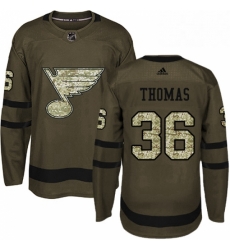 Mens Adidas St Louis Blues 36 Robert Thomas Authentic Green Salute to Service NHL Jersey Mens Adidas St Louis Blues 36 Robert Thomas Authentic Green Salute to Service NHL Jersey