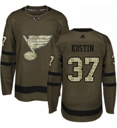 Mens Adidas St Louis Blues 37 Klim Kostin Premier Green Salute to Service NHL Jersey Mens Adidas St Louis Blues 37 Klim Kostin Premier Green Salute to Service NHL Jersey