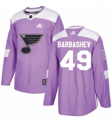 Mens Adidas St Louis Blues 49 Ivan Barbashev Authentic Purple Fights Cancer Practice NHL Jersey Mens Adidas St Louis Blues 49 Ivan Barbashev Authentic Purple Fights Cancer Practice NHL Jersey