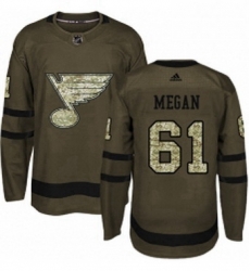 Mens Adidas St Louis Blues 61 Wade Megan Authentic Green Salute to Service NHL Jersey Mens Adidas St Louis Blues 61 Wade Megan Authentic Green Salute to Service NHL Jersey