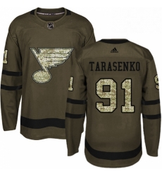 Mens Adidas St Louis Blues 91 Vladimir Tarasenko Authentic Green Salute to Service NHL Jersey Mens Adidas St Louis Blues 91 Vladimir Tarasenko Authentic Green Salute to Service NHL Jersey