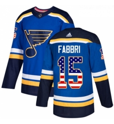 Youth Adidas St Louis Blues 15 Robby Fabbri Authentic Blue USA Flag Fashion NHL Jersey Youth Adidas St Louis Blues 15 Robby Fabbri Authentic Blue USA Flag Fashion NHL Jersey