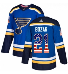 Youth Adidas St Louis Blues 21 Tyler Bozak Authentic Blue USA Flag Fashion NHL Jersey Youth Adidas St Louis Blues 21 Tyler Bozak Authentic Blue USA Flag Fashion NHL Jersey