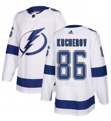 Men Adidas Tampa Bay Lightning 86 Nikita Kucherov Authentic White Home NHL Jersey Men Adidas Tampa Bay Lightning 86 Nikita Kucherov Authentic White Home NHL Jersey