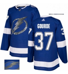 Mens Adidas Tampa Bay Lightning 37 Yanni Gourde Authentic Royal Blue Fashion Gold NHL Jersey Mens Adidas Tampa Bay Lightning 37 Yanni Gourde Authentic Royal Blue Fashion Gold NHL Jersey