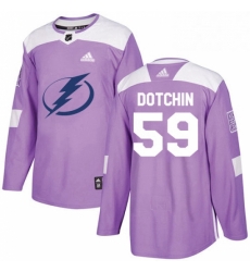 Mens Adidas Tampa Bay Lightning 59 Jake Dotchin Authentic Purple Fights Cancer Practice NHL Jersey Mens Adidas Tampa Bay Lightning 59 Jake Dotchin Authentic Purple Fights Cancer Practice NHL Jersey