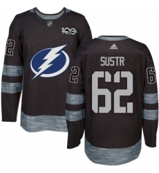 Mens Adidas Tampa Bay Lightning 62 Andrej Sustr Authentic Black 1917 2017 100th Anniversary NHL Jersey Mens Adidas Tampa Bay Lightning 62 Andrej Sustr Authentic Black 1917 2017 100th Anniversary NHL Jersey