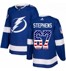 Mens Adidas Tampa Bay Lightning 67 Mitchell Stephens Authentic Blue USA Flag Fashion NHL Jersey Mens Adidas Tampa Bay Lightning 67 Mitchell Stephens Authentic Blue USA Flag Fashion NHL Jersey