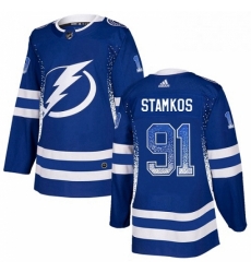 Mens Adidas Tampa Bay Lightning 91 Steven Stamkos Authentic Blue Drift Fashion NHL Jersey Mens Adidas Tampa Bay Lightning 91 Steven Stamkos Authentic Blue Drift Fashion NHL Jersey