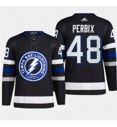 Men's Tampa Bay Lightning #48 Nick Perbix Black 2024 Stadium Series Stitched Jersey Men's Tampa Bay Lightning #48 Nick Perbix Black 2024 Stadium Series Stitched Jersey