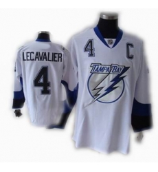 Tampa Bay Lightning Jersey #4 Vincent Lecavalier White color C patch Tampa Bay Lightning Jersey #4 Vincent Lecavalier White color C patch
