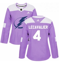 Womens Adidas Tampa Bay Lightning 4 Vincent Lecavalier Authentic Purple Fights Cancer Practice NHL Jersey Womens Adidas Tampa Bay Lightning 4 Vincent Lecavalier Authentic Purple Fights Cancer Practice NHL Jersey