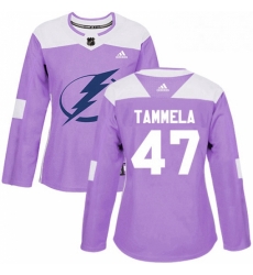 Womens Adidas Tampa Bay Lightning 47 Jonne Tammela Authentic Purple Fights Cancer Practice NHL Jersey Womens Adidas Tampa Bay Lightning 47 Jonne Tammela Authentic Purple Fights Cancer Practice NHL Jersey