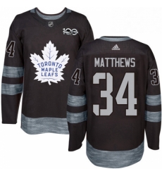 Mens Adidas Toronto Maple Leafs 34 Auston Matthews Authentic Black 1917 2017 100th Anniversary NHL Jersey Mens Adidas Toronto Maple Leafs 34 Auston Matthews Authentic Black 1917 2017 100th Anniversary NHL Jersey