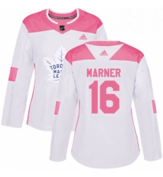 Womens Adidas Toronto Maple Leafs 16 Mitchell Marner Authentic WhitePink Fashion NHL Jersey Womens Adidas Toronto Maple Leafs 16 Mitchell Marner Authentic WhitePink Fashion NHL Jersey