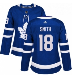 Womens Adidas Toronto Maple Leafs 18 Ben Smith Authentic Royal Blue Home NHL Jersey Womens Adidas Toronto Maple Leafs 18 Ben Smith Authentic Royal Blue Home NHL Jersey