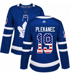 Womens Adidas Toronto Maple Leafs 19 Tomas Plekanec Authentic Royal Blue USA Flag Fashion NHL Jerse Womens Adidas Toronto Maple Leafs 19 Tomas Plekanec Authentic Royal Blue USA Flag Fashion NHL Jerse