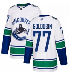 Mens Adidas Vancouver Canucks 77 Nikolay Goldobin White Road Authentic Stitched NHL Jersey Mens Adidas Vancouver Canucks 77 Nikolay Goldobin White Road Authentic Stitched NHL Jersey