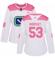 Womens Adidas Vancouver Canucks 53 Bo Horvat Authentic WhitePink Fashion NHL Jersey Womens Adidas Vancouver Canucks 53 Bo Horvat Authentic WhitePink Fashion NHL Jersey