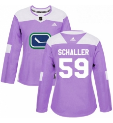 Womens Adidas Vancouver Canucks 59 Tim Schaller Authentic Purple Fights Cancer Practice NHL Jersey Womens Adidas Vancouver Canucks 59 Tim Schaller Authentic Purple Fights Cancer Practice NHL Jersey