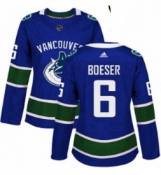 Womens Adidas Vancouver Canucks 6 Brock Boeser Authentic Blue Home NHL Jersey Womens Adidas Vancouver Canucks 6 Brock Boeser Authentic Blue Home NHL Jersey