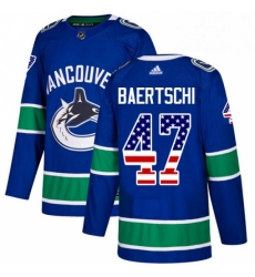 Youth Adidas Vancouver Canucks 47 Sven Baertschi Authentic Blue USA Flag Fashion NHL Jersey Youth Adidas Vancouver Canucks 47 Sven Baertschi Authentic Blue USA Flag Fashion NHL Jersey
