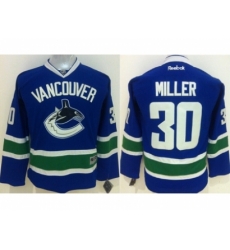 Youth NHL Vancouver Canucks #30 Ryan Miller Blue Jerseys Youth NHL Vancouver Canucks #30 Ryan Miller Blue Jerseys