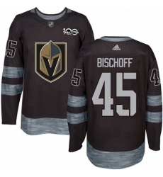Mens Adidas Vegas Golden Knights 45 Jake Bischoff Authentic Black 1917 2017 100th Anniversary NHL Jersey Mens Adidas Vegas Golden Knights 45 Jake Bischoff Authentic Black 1917 2017 100th Anniversary NHL Jersey