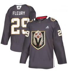 Vegas Golden Knights 29 Marc Andre Fleury Gray Dia De Los Muertos Adidas Jersey Vegas Golden Knights 29 Marc Andre Fleury Gray Dia De Los Muertos Adidas Jersey