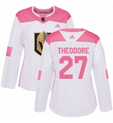 Womens Adidas Vegas Golden Knights 27 Shea Theodore Authentic WhitePink Fashion NHL Jersey Womens Adidas Vegas Golden Knights 27 Shea Theodore Authentic WhitePink Fashion NHL Jersey