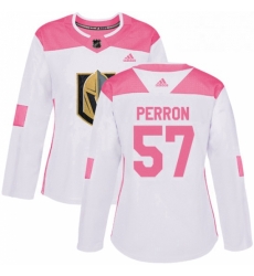 Womens Adidas Vegas Golden Knights 57 David Perron Authentic WhitePink Fashion NHL Jersey Womens Adidas Vegas Golden Knights 57 David Perron Authentic WhitePink Fashion NHL Jersey