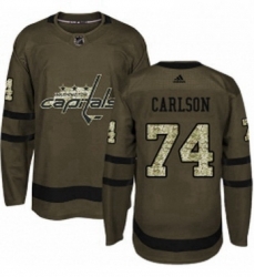 Mens Adidas Washington Capitals 74 John Carlson Premier Green Salute to Service NHL Jersey Mens Adidas Washington Capitals 74 John Carlson Premier Green Salute to Service NHL Jersey
