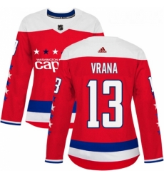 Womens Adidas Washington Capitals 13 Jakub Vrana Authentic Red Alternate NHL Jersey Womens Adidas Washington Capitals 13 Jakub Vrana Authentic Red Alternate NHL Jersey