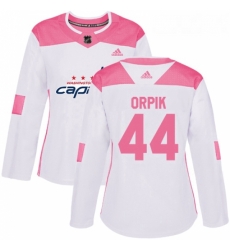 Womens Adidas Washington Capitals 44 Brooks Orpik Authentic WhitePink Fashion NHL Jersey Womens Adidas Washington Capitals 44 Brooks Orpik Authentic WhitePink Fashion NHL Jersey