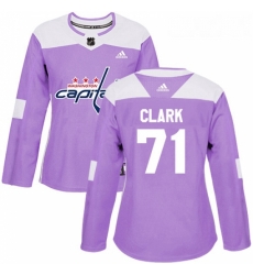 Womens Adidas Washington Capitals 71 Kody Clark Authentic Purple Fights Cancer Practice NHL Jerse Womens Adidas Washington Capitals 71 Kody Clark Authentic Purple Fights Cancer Practice NHL Jerse